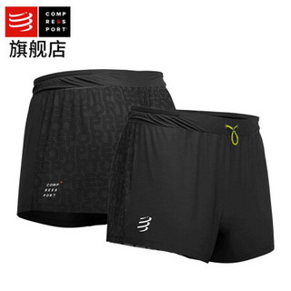COMPRESSPORT 马拉松运动装备 跑步轻量有衬竞赛短裤 透气 有衬竞赛短裤II-黑色 M