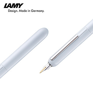 LAMY 凌美 钢笔 焦点3亮白色旋转出笔 德国凌美Dialog系列14K金尖商务