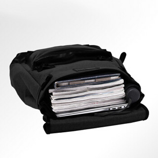 DRA欧美潮牌双肩包商务简约日常包包男大容量15.6英寸17.3电脑背包出差旅行包多功能11489 黑色