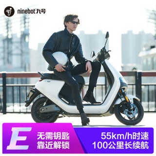 Ninebot九号电动摩托车E90黑色版 智能锂电池电动两轮摩托车踏板车 成人电动车续航60~100km