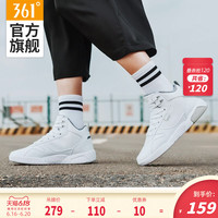 361°361女鞋高帮板鞋加绒冬季棉鞋保暖鞋子休闲鞋女士小白鞋运动鞋潮