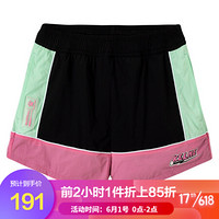 KELME/卡尔美 春夏新款拼接撞色休闲女子梭织短裤健身训练运动裤 粉色 S