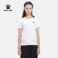 KELME/卡尔美 2020夏季创意印花字母短袖T恤女短款基础打底上衣女 粉色 S/155