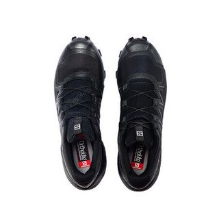 萨洛蒙（Salomon）男款缓冲防护越野跑鞋 经典升级 SPEEDCROSS 5 M 黑色 407935-宽鞋楦 UK7.5 (41 1/3)