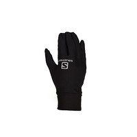 萨洛蒙（Salomon）男女户外跑步运动贴合透气手套 AGILE WARM GLOVE U 黑色 390144 L