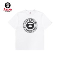 Aape男装春夏圆形银色迷彩猿颜印章印花休闲短袖T恤0192XXA