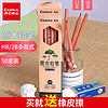 齐心2b原木铅笔桶装小学生用HB铅笔2B考试铅笔绘图素描铅笔儿童幼儿园彩色铅笔无毒写字笔铅笔文具用品MP2026