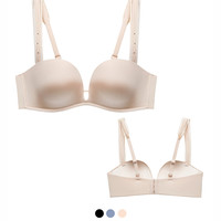 加一尚品内衣女半杯礼服款深V性感中厚杯无钢圈聚拢无痕文胸M58