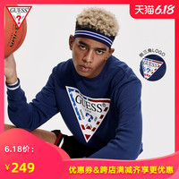 GUESS男士倒三角LOGO圆领套头卫衣-M93Q39K8S70