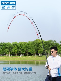 迪卡侬锋投钓竿矶竿碳素超轻超硬海竿钓鱼竿海杆抛竿钓鱼装备CAP