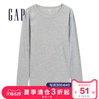 Gap女装纯色圆领T恤496126 休闲时尚潮流上衣打底衫