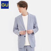 GU极优男装GU DRY泡泡纱茄克2020夏季新款时尚通勤西装外套323045