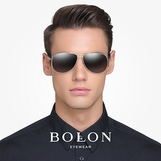 BOLON暴龙眼镜偏光太阳眼镜男士复古蛤蟆镜镜金属墨镜BL2362