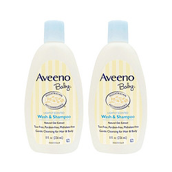 Aveeno 艾惟诺 艾婴儿洗发水沐浴露洗护二合一236ml*2洗头