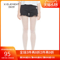 自然元素春装新款短裤高腰花苞裤休闲黑色女裤
