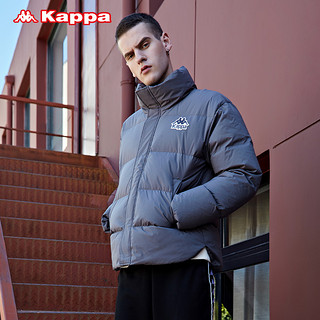 KAPPA卡帕男羽绒服加厚高领保暖外套防寒服短款夹克面包服