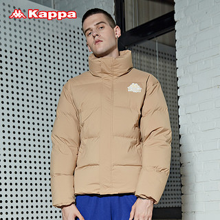 KAPPA卡帕男羽绒服加厚高领保暖外套防寒服短款夹克面包服