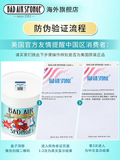 美国进口Bad Air Sponge 甲醛装修汽车异味空气净化剂 400g*12罐