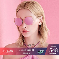 BOLON 暴龙 新款偏光明星同款TR板材墨镜女潮流太阳眼镜BL6078 D11-浅金偏光