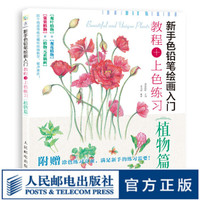 新手色铅笔绘画入门 教程 上色练习 植物篇 手绘画彩铅画入门教程书 儿童成人画画美术教材