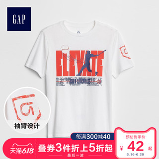 GapFit系列男童短袖T恤465897 E 儿童运动上衣夏季洋气童装