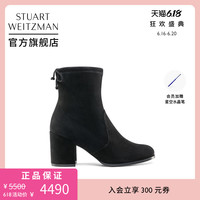Stuart Weitzman/SW SHORTY高跟短靴女鞋2019新款 中筒袜靴子秋冬