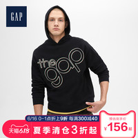 Gap男装时尚LOGO连帽套头卫衣509813 男士宽松帅气连帽衫情侣款
