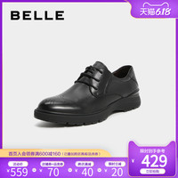 百丽布洛克皮鞋男冬商场同款牛皮商务正装鞋婚鞋B6P13DM9