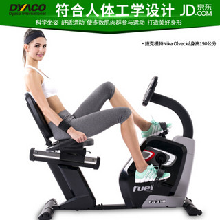 岱宇（DYACO）卧式健身车家用静音电磁控健身动感单车FR318/FR300 上门安装（FR300典雅白）