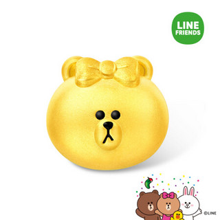 周大福 LINE FRIENDS系列 丘可 定价足金黄金转运珠/吊坠 R21425 1780元