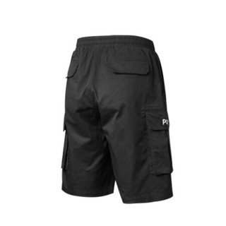 PONY梭织中裤波尼男运动裤2020夏季时尚工装裤五分裤舒适休闲系带裤02M2TM01 黑色（男） XL