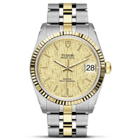 帝舵(TUDOR)-王子系列日历型 74033-62473香槟色丝绸 自动机械男表