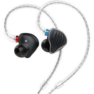 FiiO 飞傲 FH5 入耳式挂耳式圈铁有线耳机 黑色 3.5mm