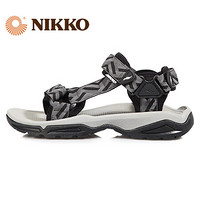 日高（NIKKO）2020年新款户外沙滩鞋男溯溪鞋透气凉鞋软底涉水鞋防滑 黑色 44