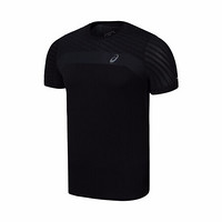 ASICS亚瑟士 速干男式无缝跑步短袖T恤 2011A622-001 黑色 M