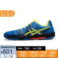ASICS亚瑟士 羽毛球鞋男款运动鞋 GEL-FASTBALL 3 E712N-401 蓝色/黄色 42