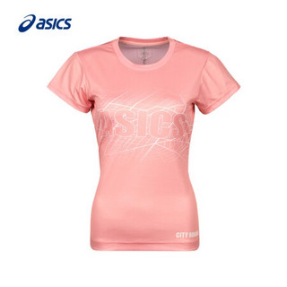 ASICS亚瑟士 2020春夏无锡马拉松女式跑步速干短袖T恤 2012B534-700 粉色 XL