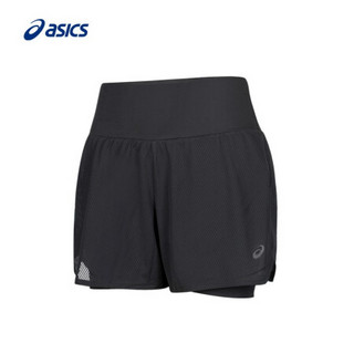 ASICS/亚瑟士 2020春夏反光夜视女式2-N-1 3.5英寸凉爽跑步短裤2012A853 深灰色 M