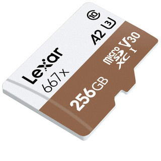 Lexar 雷克沙 667X Micro-SD存储卡 256GB（USH-I、V30、U3、A2）