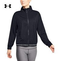 安德玛官方UA HeatGear女子运动拉链外套Under Armour1329456 黑色001 L