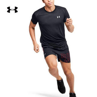 安德玛官方UA Launch SW男子5英寸运动跑步短裤Under Armour1350152 黑色001 L