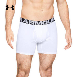 安德玛官方UA Boxer男子6英寸内裤—3条装Under Armour1327426 白色100 L