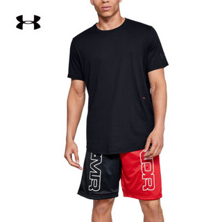 安德玛官方UA Baseline男子运动短袖T恤Under Armour1343012 黑色001 S