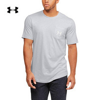 安德玛官方UA Sportstyle男子运动短袖T恤Under Armour1351572 灰色014 XL