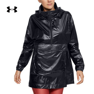 安德玛官方UA Unstoppable女子1/2拉链运动夹克Under Armour1349345 黑色001 XL