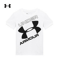 安德玛官方UA Wordmark男小童运动短袖T恤Under Armour1358299 白色100 7