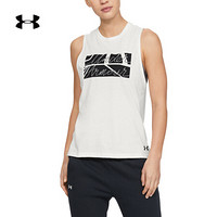 安德玛官方UA Graphics女子运动背心Under Armour1344684 白色112 L