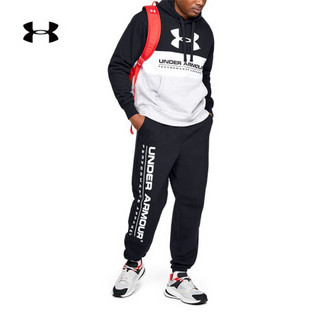 安德玛官方UA Fleece Logo男子运动长裤Under Armour1345599 黑色001 L