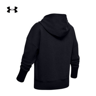 安德玛官方UA Unstoppable女童运动连帽卫衣Under Armour1343647 黑色001 童M