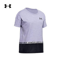 安德玛官方UA Charged Cotton女童运动短袖T恤Under Armour1351601 紫色555 童M